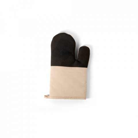 LAWSON. 100% cotton oven mitt with silicone on one side - Beige