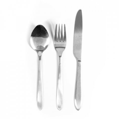 WILEY. Besteckset aus Edelstahl, 3-teilig - Satinsilber