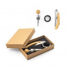 SAVORY. Sada na v&iacute;no z bambusu a nehrdzavej&uacute;cej ocele