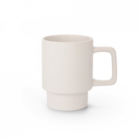 KUERTEN. Keramisk krus med mat finish, 330 ml - Pastel hvid