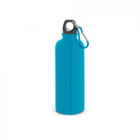 KELCE. Garrafa em a&ccedil;o inoxid&aacute;vel com parede simples e mosquet&atilde;o 550 ml - Azul claro