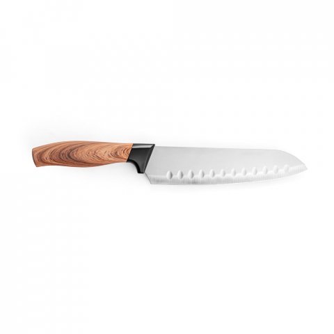 BAHARAT. Set of 3 kitchen knives with stainless steel blades and ergonomic handles - Natural
