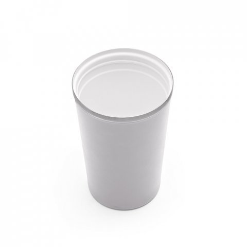 PHELPS CERAMIC. Taza de viaje de acero inoxidable con acabado interior de cer&aacute;mica de 470 ml - Gris claro