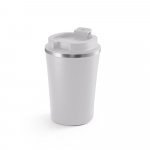 PHELPS CERAMIC. Taza de viaje de acero inoxidable con acabado interior de cer&aacute;mica de 470 ml - Gris claro