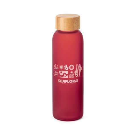 LILLARD GLASS. Boca od matiranog stakla, 520 mL - Crvena