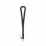 ANQUETIL. Poliesterska traka sa metalnim karabinerom - Crna