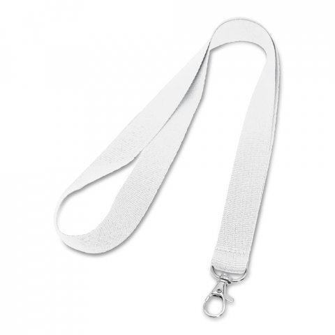 LARIAT. Lanyard din poliester - Alb