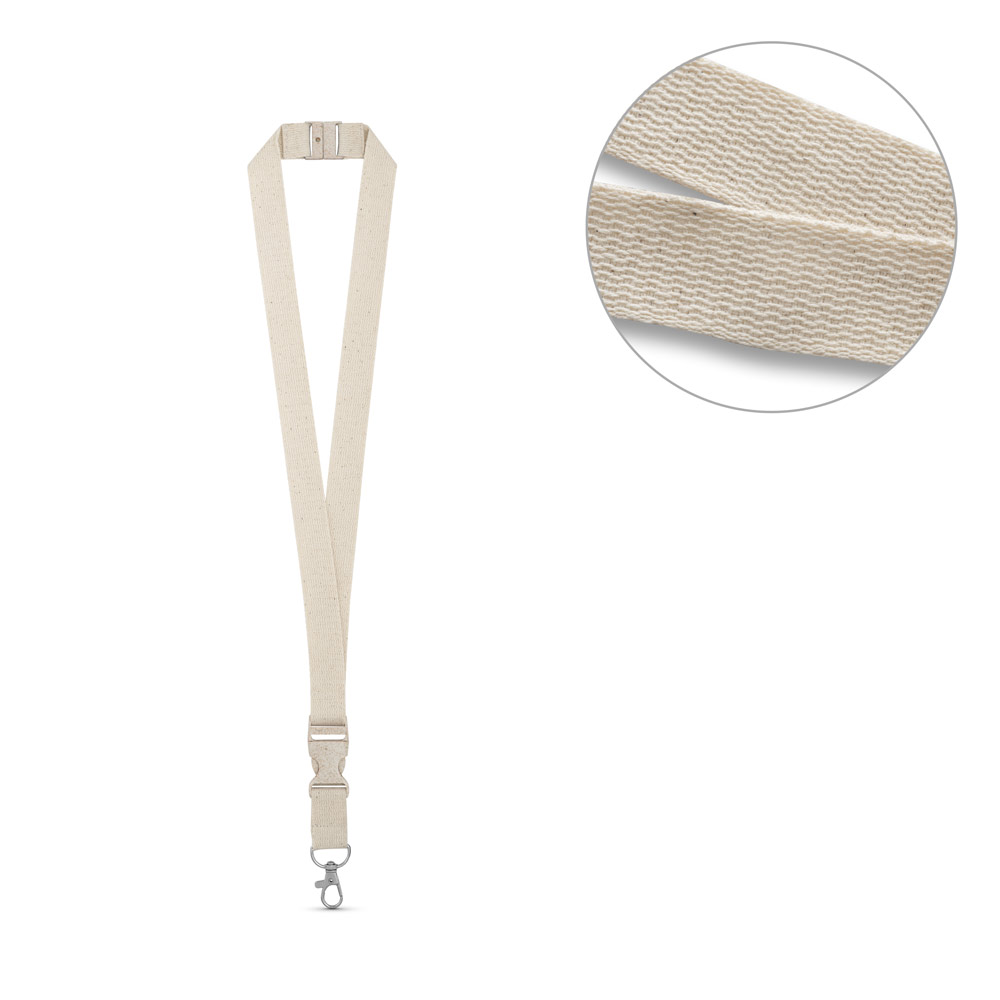 Lanyard 100% algodão com mosquetão em metal — Personalizado