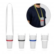 BOLTON. SET Lanyard SUBLIMATION Long II (20 mm) Duo com porta-copos em silicone