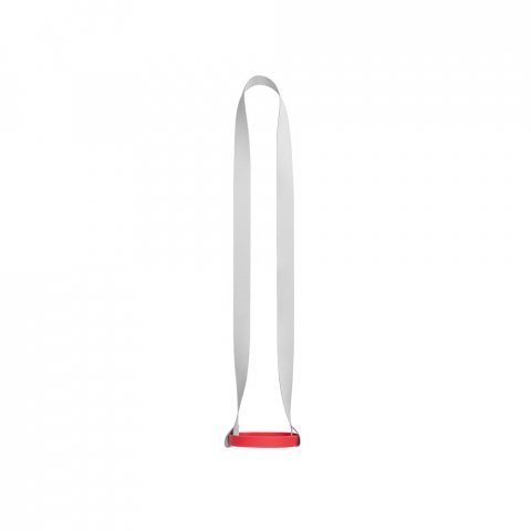 ROTHERHAM. КОМПЛЕТ СУБЛИМАЦИОНИ ТРЕНЧИК ЗА ПРИЧЕПЉАЊЕ Дугачак II (20 мм) Дуо од рециклираног полиестера (100% rPET) са силиконским држачима за чаше - 302 - Crvena