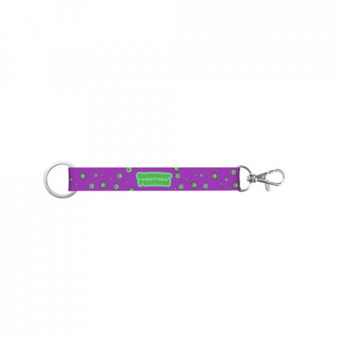 WALSALL. SET Lanyard SUBLIMATION Lyhyt II DUO (20 mm) kierr&auml;tetyst&auml; polyesterist&auml; (100 % rPET), &Oslash; 32 mm rengas ja 20 mm lukkolenkki - 301 - Valkoinen