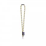 WISBECH. SETT Lanyard Tube Lang (&Oslash; 7 mm) med 9 mm gatekarabinkrok og &Oslash; 7 mm sikkerhetsl&aring;s - Hexachrome gul/Kongebl&aring;