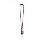 WISBECH. SETT Lanyard Tube Lang (&Oslash; 7 mm) med 9 mm gatekarabinkrok og &Oslash; 7 mm sikkerhetsl&aring;s - Hexachrome rosa/Kongebl&aring;