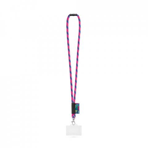 WATFORD. SET-kiinnitysk&ouml;ysi, pitk&auml; (&Oslash; 7 mm), 9 mm:n sulkurengas, &Oslash; 7 mm:n turvalukko ja 91 x 68 mm:n j&auml;ykk&auml; nimilapun/kortin pidike - Heksakromi pinkki/Syv&auml;nsininen