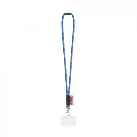 WATFORD. SET-kiinnitysk&ouml;ysi, pitk&auml; (&Oslash; 7 mm), 9 mm:n sulkurengas, &Oslash; 7 mm:n turvalukko ja 91 x 68 mm:n j&auml;ykk&auml; nimilapun/kortin pidike - Violetti/Vaaleansininen