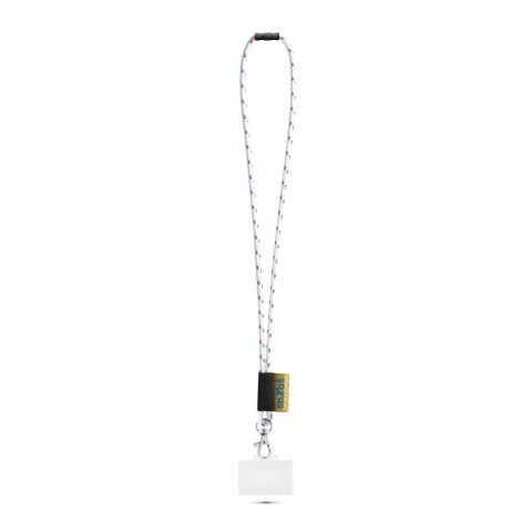 BRIDPORT. SET Lani&egrave;re NAUTIC Longue (&Oslash; 7 mm) avec mousqueton &agrave; d&eacute;clenchement de 9 mm, fermoir de s&eacute;curit&eacute; &Oslash; 7 mm et porte-badge/carte rigide de 91 x 68 mm - 301 - Blanc