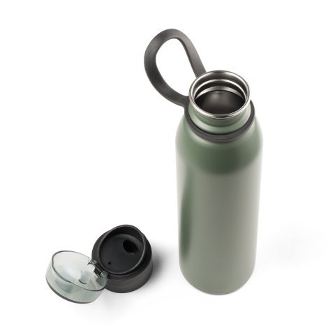 LEMIEUX. Botella deportiva de acero inoxidable (90 % reciclado) de 670 mL - Verde militar