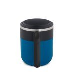 MALDINI. Caneca de viagem com parede interior em a&ccedil;o inoxid&aacute;vel e acabamento mate 400 mL - Azul