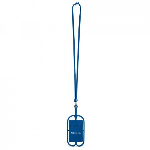 NICOLAUS. Card holder with smartphone holder - Royal blue