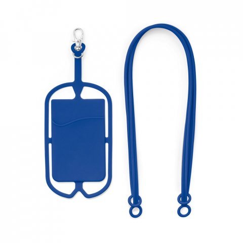 NICOLAUS. Card holder with smartphone holder - Royal blue