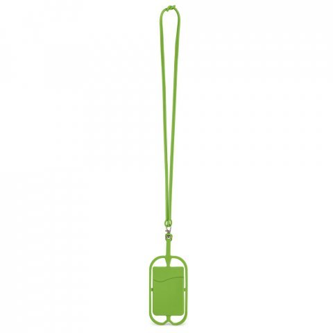 NICOLAUS. Card holder with smartphone holder - Light green