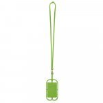 NICOLAUS. Card holder with smartphone holder - Light green