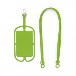 NICOLAUS. Card holder with smartphone holder - Light green