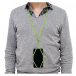NICOLAUS. Card holder with smartphone holder - Light green