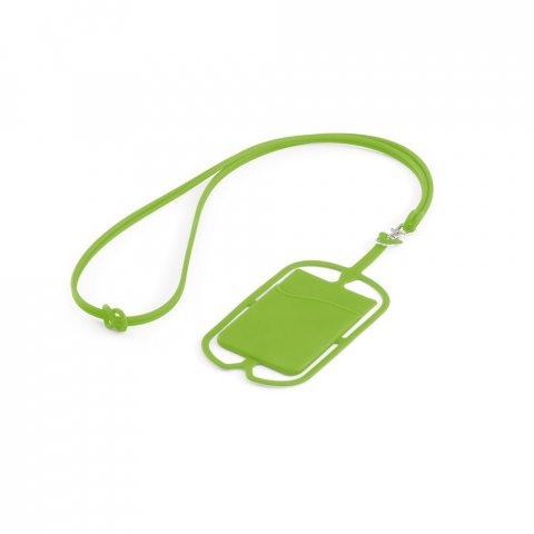 NICOLAUS. Card holder with smartphone holder - Light green