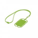 NICOLAUS. Card holder with smartphone holder - Light green