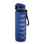 ERIKSSON. Botella fabricada en PET reciclado (100 % rPET), con frases motivadoras y marcas horarias para animarle a beber agua - Azul