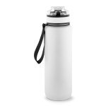 ERIKSSON. Botella fabricada en PET reciclado (100 % rPET), con frases motivadoras y marcas horarias para animarle a beber agua - Blanco