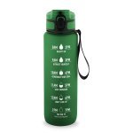 ERIKSSON. Botella fabricada en PET reciclado (100 % rPET), con frases motivadoras y marcas horarias para animarle a beber agua - Verde