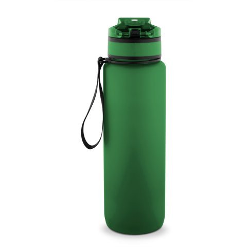 ERIKSSON. Botella fabricada en PET reciclado (100 % rPET), con frases motivadoras y marcas horarias para animarle a beber agua - Verde