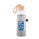 STOREY. Funda de fieltro reciclado (100% rPET), ideal para botellas - Gris claro