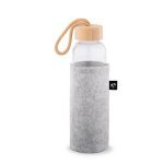 STOREY. Funda de fieltro reciclado (100% rPET), ideal para botellas - Gris claro