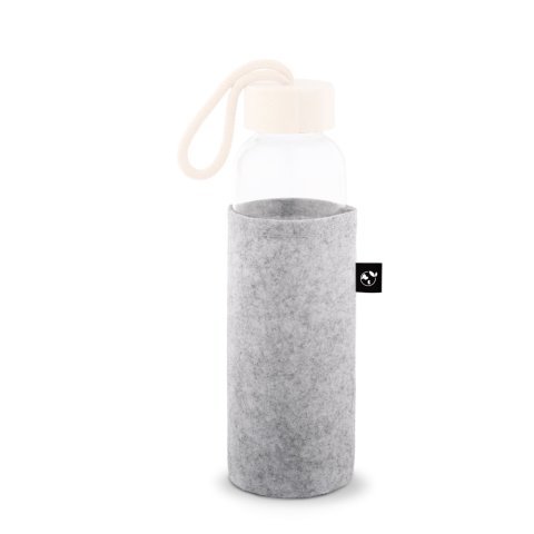 STOREY. Funda de fieltro reciclado (100% rPET), ideal para botellas - Gris claro