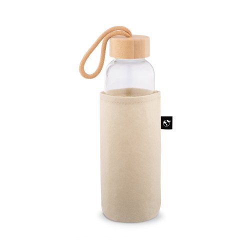 STOREY. Funda de fieltro reciclado (100% rPET), ideal para botellas - Beige