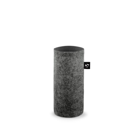 STOREY. Funda de fieltro reciclado (100% rPET), ideal para botellas - Gris oscuro