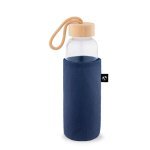 STOREY. Funda de fieltro reciclado (100% rPET), ideal para botellas - Azul marino