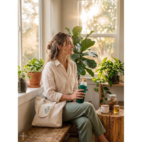 STOREY. Funda de fieltro reciclado (100% rPET), ideal para botellas