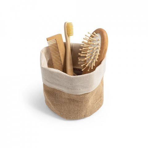 DUCASSE. Geantă multifuncțională din iută (260g/m&sup2;) și bumbac (120g/m&sup2;) - Natural