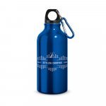 LANDSCAPE S. Aluminium sports bottle with carabiner 400 mL - Royal blue