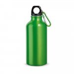 LANDSCAPE S. Aluminium sports bottle with carabiner 400 mL - Light green