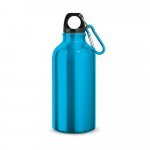 LANDSCAPE S. Aluminium sports bottle with carabiner 400 mL - Light blue