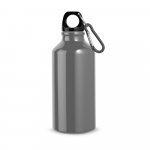 LANDSCAPE S. Aluminium sports bottle with carabiner 400 mL - Gun metal