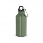 LANDSCAPE S. Aluminium sports bottle with carabiner 400 mL - Army green