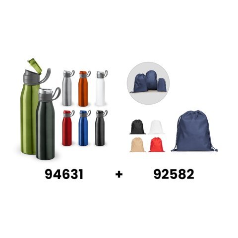 KORVER. Aluminium 650 mL sportfles