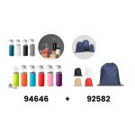 RAISE. Borraccia sportiva in vetro e acciaio inossidabile 520 mL