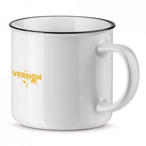 VERNON WHITE. Keramisk krus 340 ml - Hvit